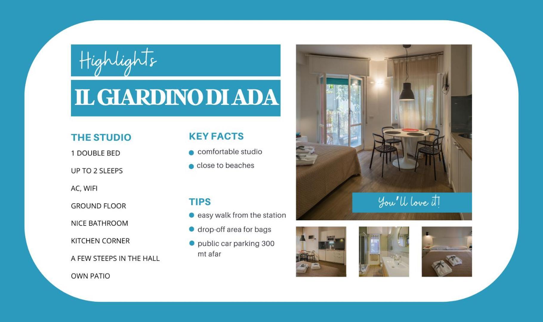 Il Giardino Di Ada Ground Floor Studio With Ac And Patio Μοντερόσο αλ Μάρε Εξωτερικό φωτογραφία